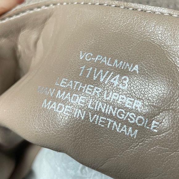 VINCE CAMUTO PERFORATED SUEDE ANKLE BOOTIE PALMINA WILD MUSHROOM. SIZE 11W. - Picture 5 of 8